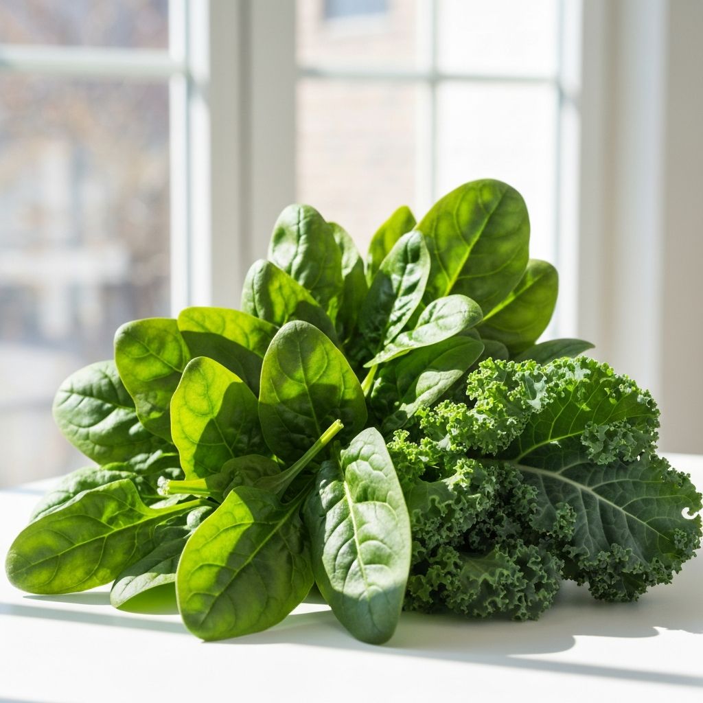 Zöld leveles zöldségek